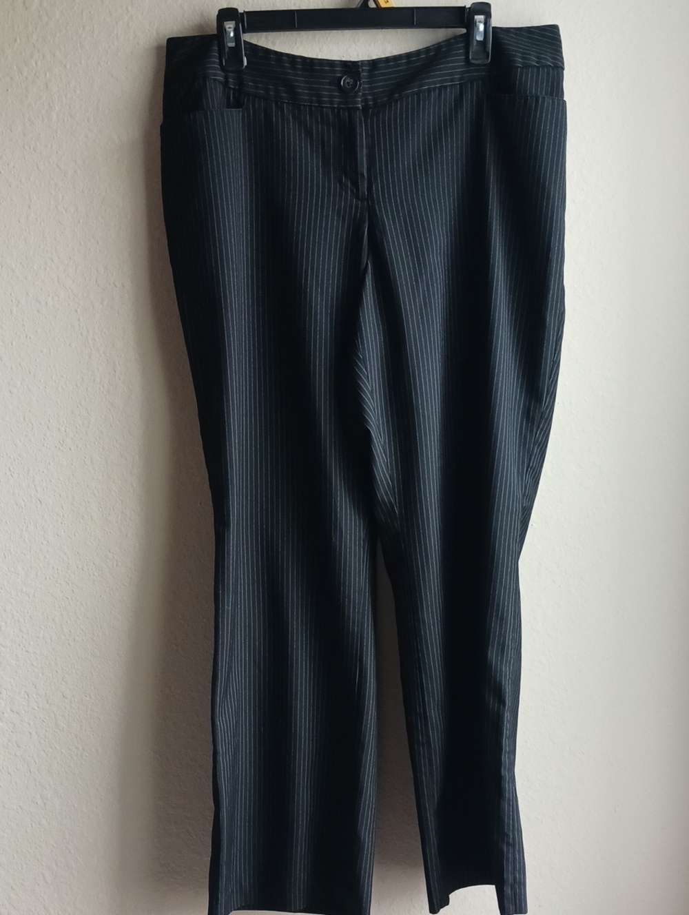 Womens' Lane Bryant Black Pinstripe Dress Pants Size 14 Retro Look